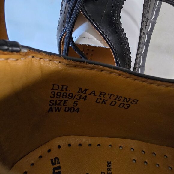Dr Martens 3989 Bex Vintage Smooth Leather Brogue Shoes Womens 7.5 Made England - Picture 8 of 10